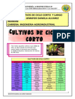 tREA DE CICLOS DE CULTIVO