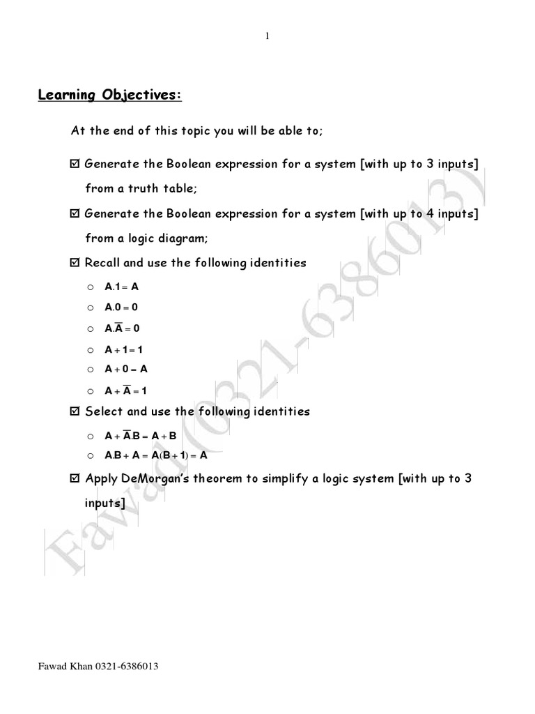 Boolean Expressions and Logic Gates Guide | PDF | Logic Gate | Boolean ...
