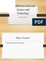 The Difference Between Science and Technology: by Anadia Olyfveldt