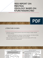 Progress Report On Implementing Methodology Based On Literature Researched