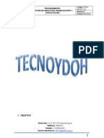 Procedimiento, Gestion de Induccion, Reinduccion y Capacitacion