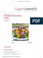 Ensalada de Nueces y Fresas - Dulces Shugary