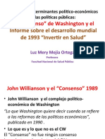 Consenso Washington e Informe Invertir en Salud 1993