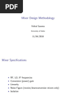 Mixer Design Methodology: Vishal Saxena