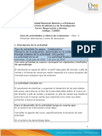 Guia de Actividades y Rúbrica de Evaluación Paso 4 - Presentar Alternativas y Toma de Decisiones