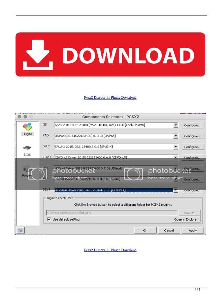 PCSX2 DirectX 11 Plugin Guide | PDF | Computing Platforms | Software