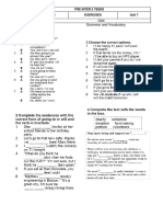 Exercises Pre 2 Assessment Unit 7