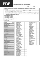 Formação de palavras