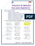 Tercera Práctica de Resolución Numérica de SEL