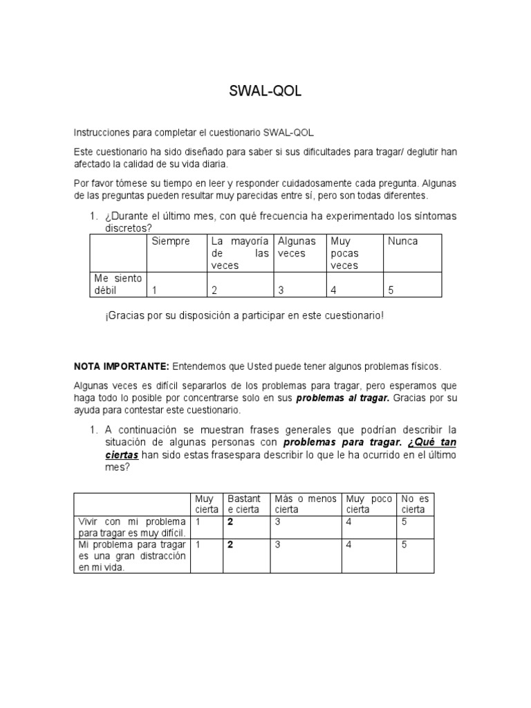 Saw Qol Lab2 | PDF | Cuestionario | Alimentos