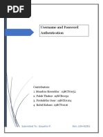 Username and Password Authentication