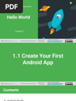 1.1 Create Your First Android App