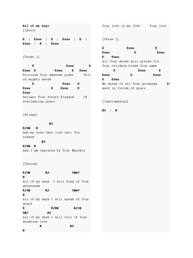 All of My Days | PDF
