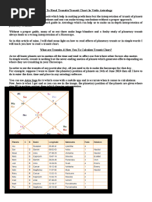 How To Read Transits