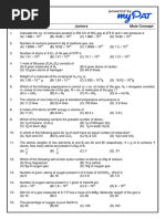 Mole Concept Worksheet PDF