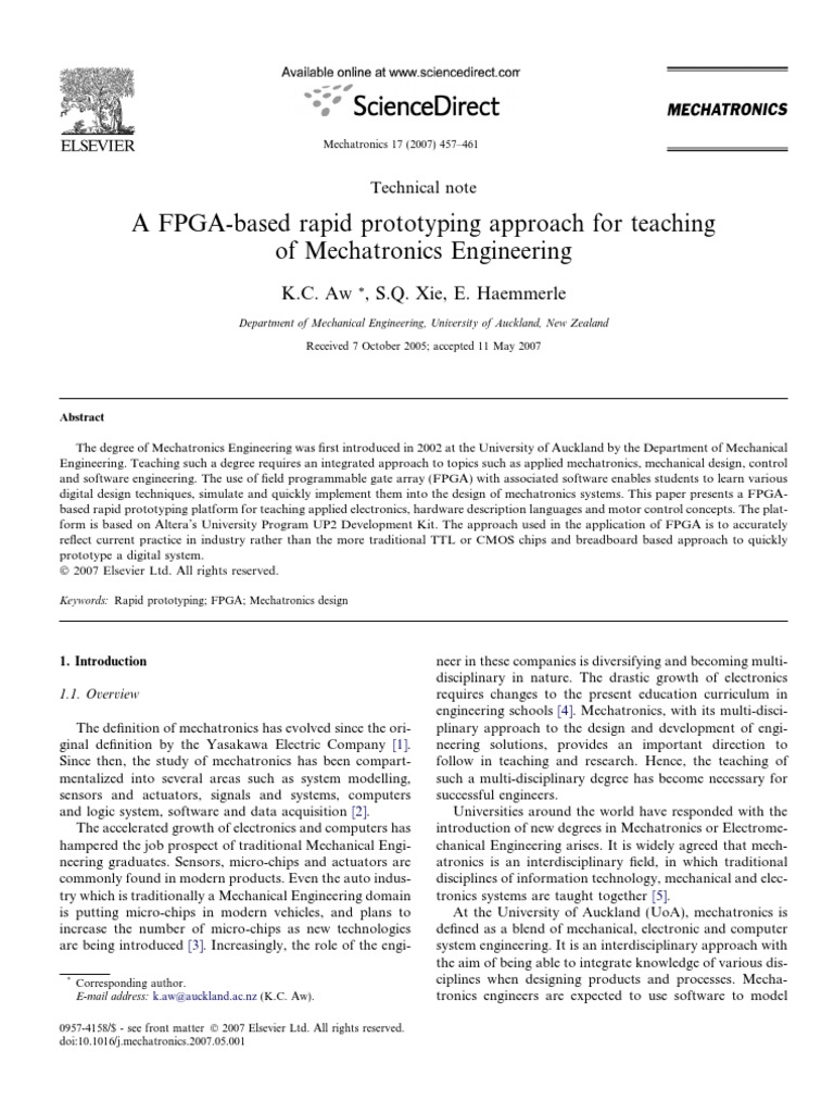 A FPGA-based Rapid Prototyping Approach For Teaching-1 | PDF