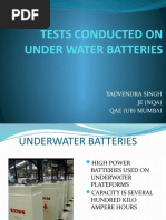 Tests Conducted On Under Water Battery - Yadu