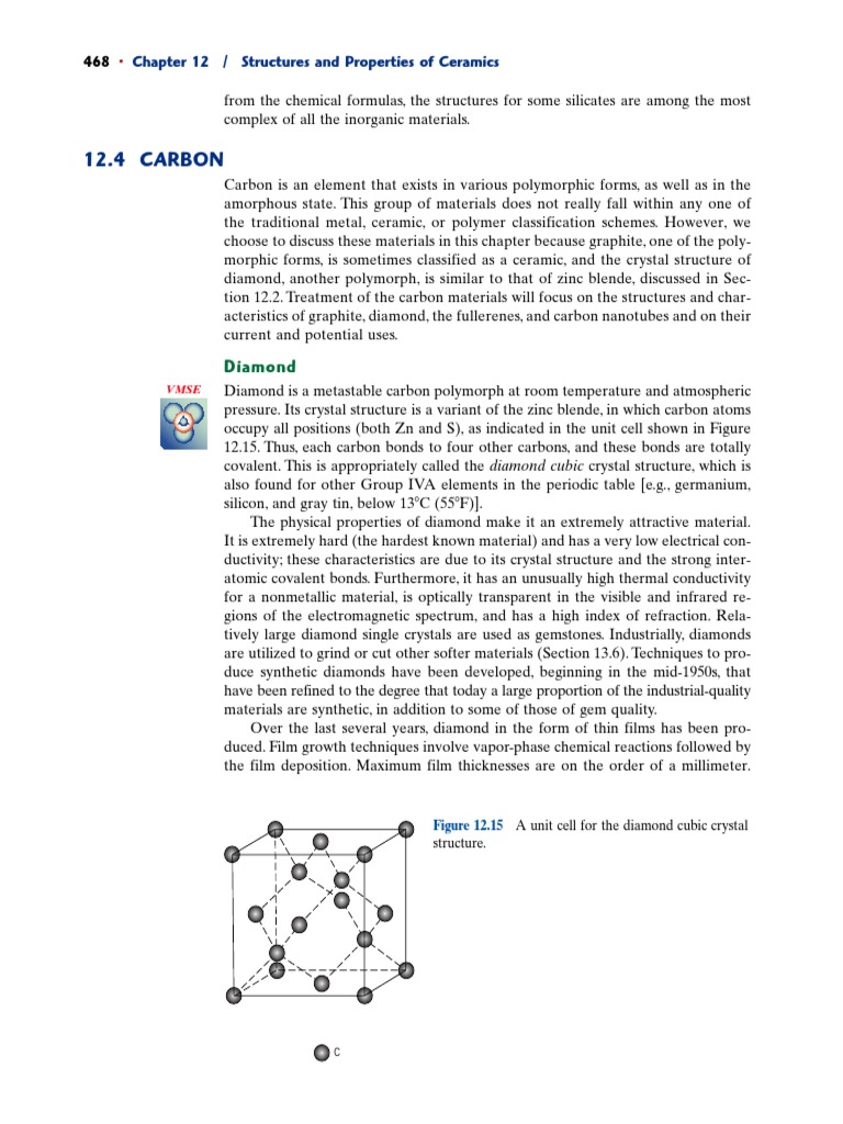 Diamond and Graphite Structures Explained | PDF | Carbon | Diamond
