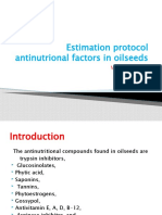 Estimation Protocol Antinutrional Factors in Oilseeds: M.Narayanan 2019508202 GPB513