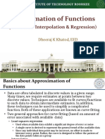 Approximation of Functions (: Numerical Interpolation & Regression)