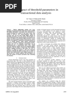 The Impact of Threshold Parameters in Transactional Data Analysis