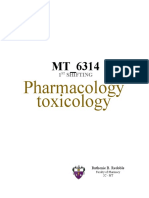 Pharmacology and Toxicology: 1 Shifting