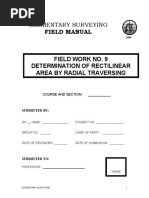 Field Work No. 9 Determination of Rectilinear Area by Radial Traversing