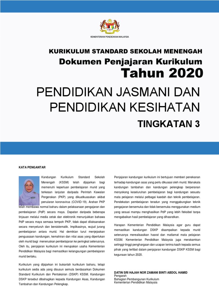 KSSM - DPK - PJPK-TINGkatan 3 | PDF