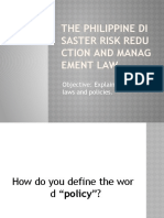 The philippine disaster risk reduction and management law