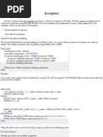 Exceptions-Triggers-Packages in PLSQL