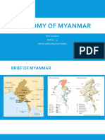 Economy of Myanmar: Hnin Yee Hpwe Roll No - 14 Master of Development Studies