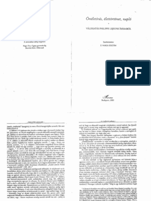 Philippe - Lejeune - Az Oneleriroi Paktum PDF | PDF