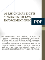 10 Basic Human Rights Standards For Law Enforcement Officials