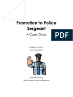 Promotion To Police Sergeant: A Case Study