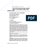 (F) Reduction of Spare Parts Inventory Through Combined