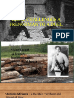 Rizal Challenges A Frenchman To A Duel