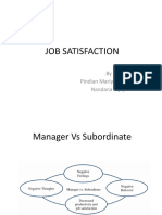 Job Satisfaction: By, Pindian Mariya Poulose Nandana Vijay