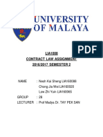 LIA1008 Contract Law Assignment 2016/2017 SEMESTER 2