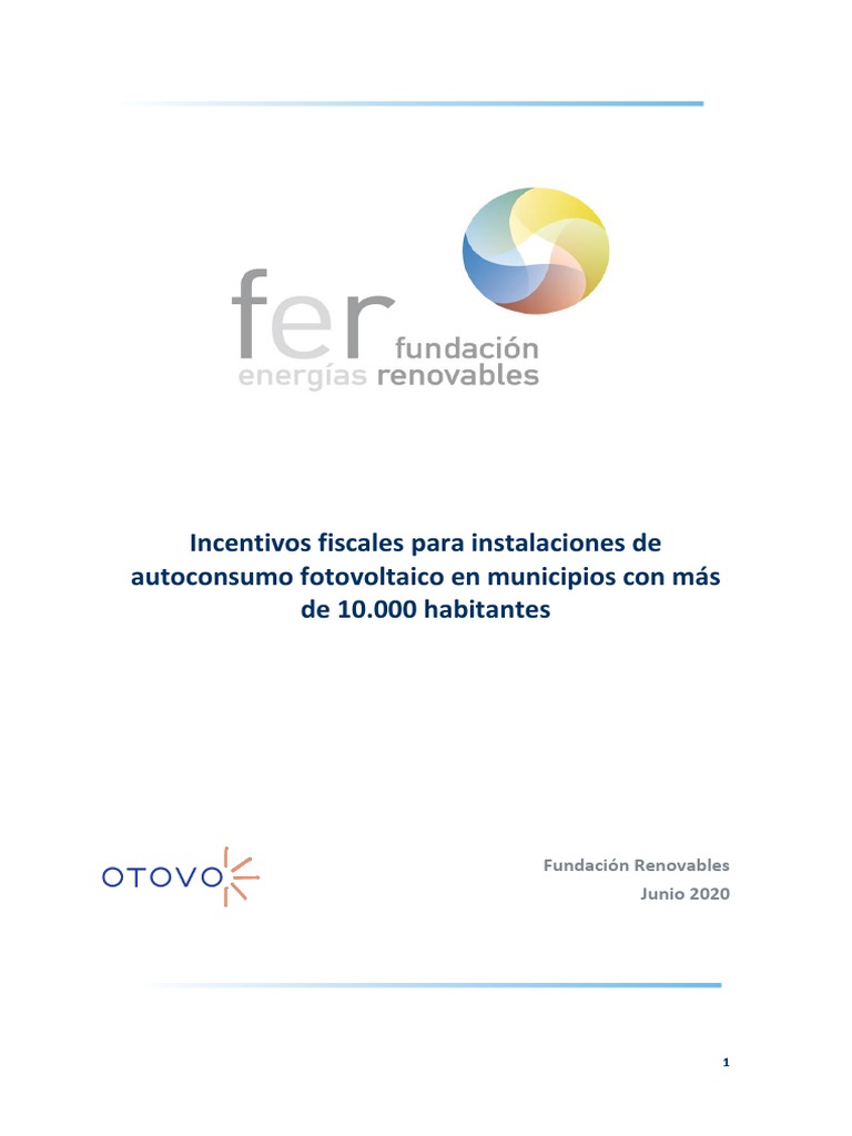 Incentivos Fiscales para Autoconsumo Solar | PDF | Energía renovable ...