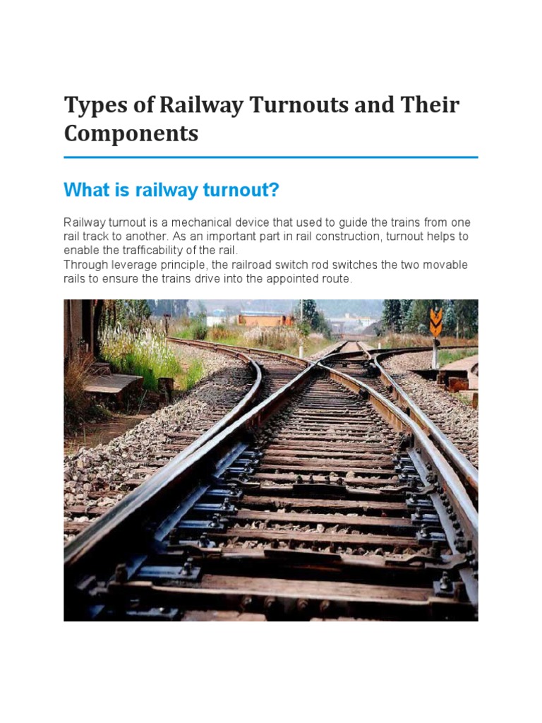 Railway Turnouts Types And Railway Turnout Components