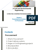 CIVIL ENGINEERING PROCUREMENT AND CONTRACTS