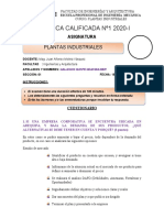 Practica Calificada #1 Plantas Industriales (Gallegos Quispe Gean Bulmer) PDF