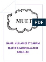 Name: Nur Anies BT Saham Teacher: Noorhayati BT Abdullah