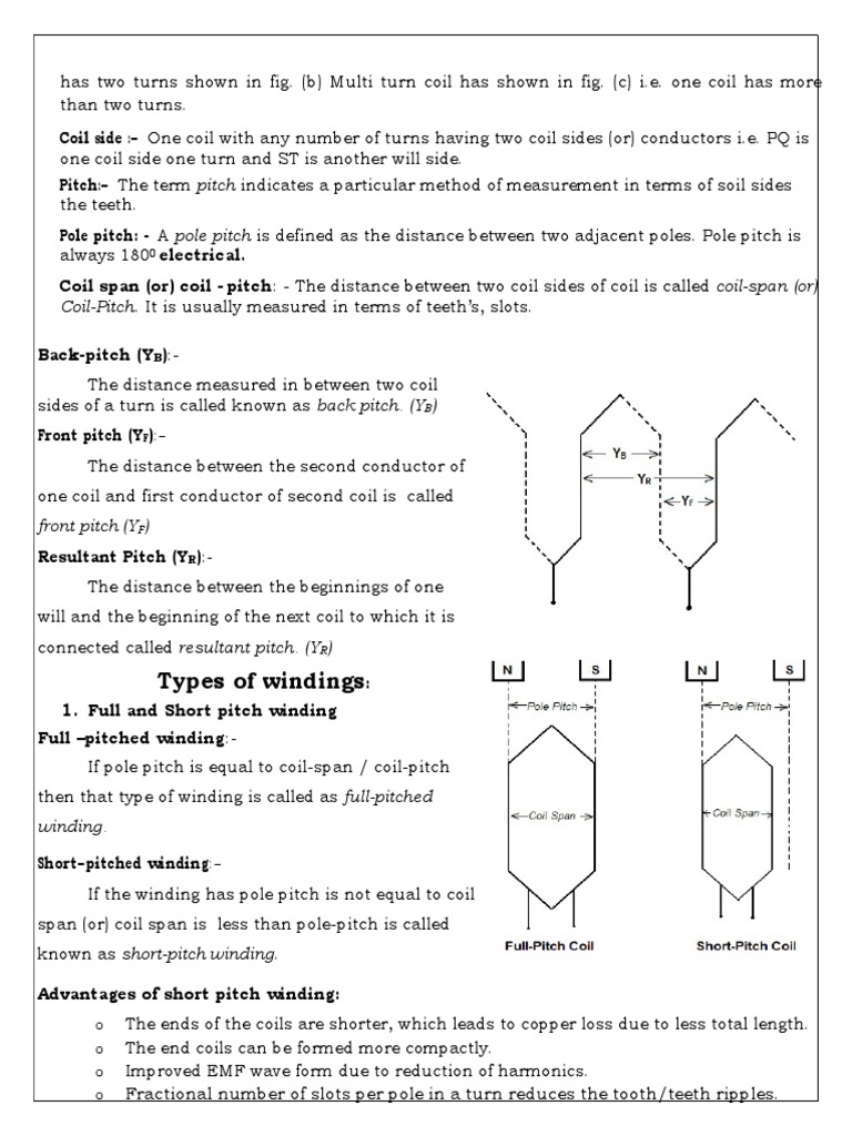 Types of Windings PDF Inductor Transformer