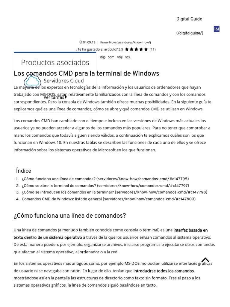 Comandos CMD en Windows: Guía Esencial | PDF | Dos | Archivo de computadora