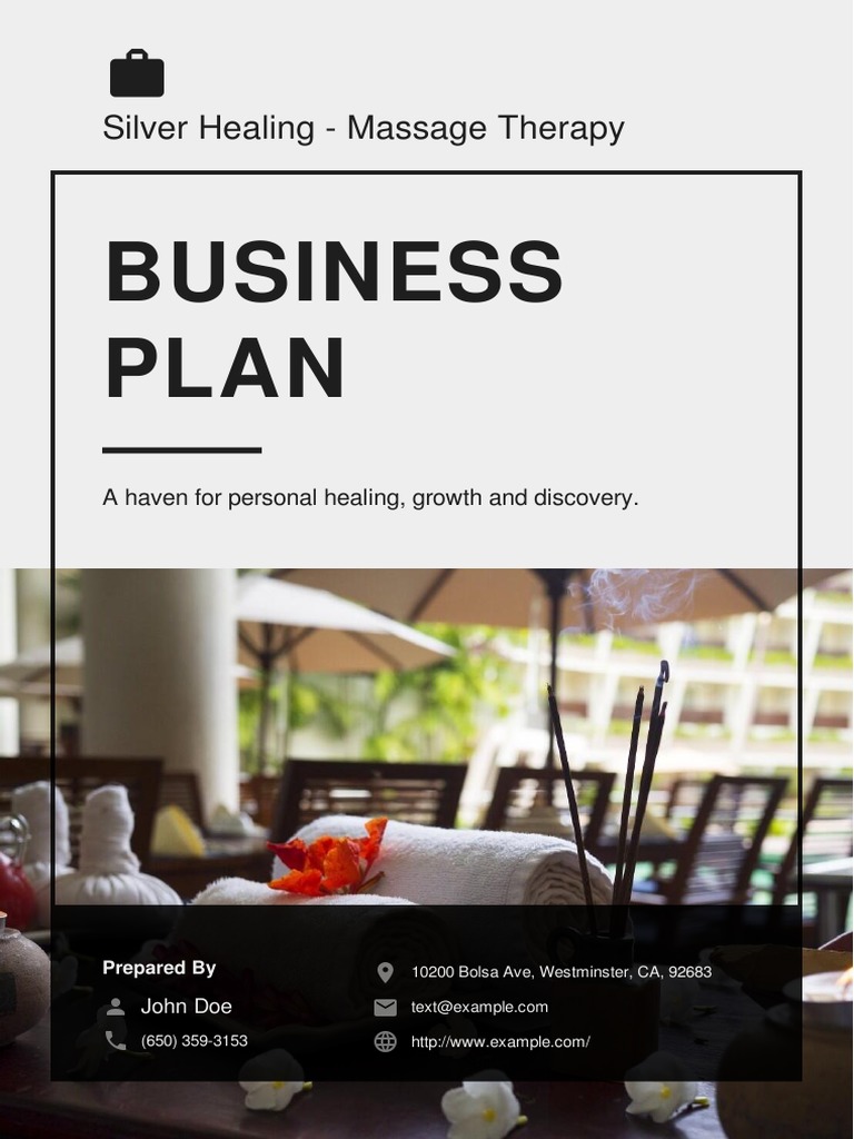 Massage Therapy Business Plan Example PDF Balance Sheet Expense