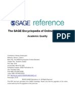 The SAGE Encyclopedia of Online Education: Academic Quality