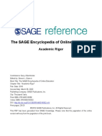 The SAGE Encyclopedia of Online Education: Academic Rigor
