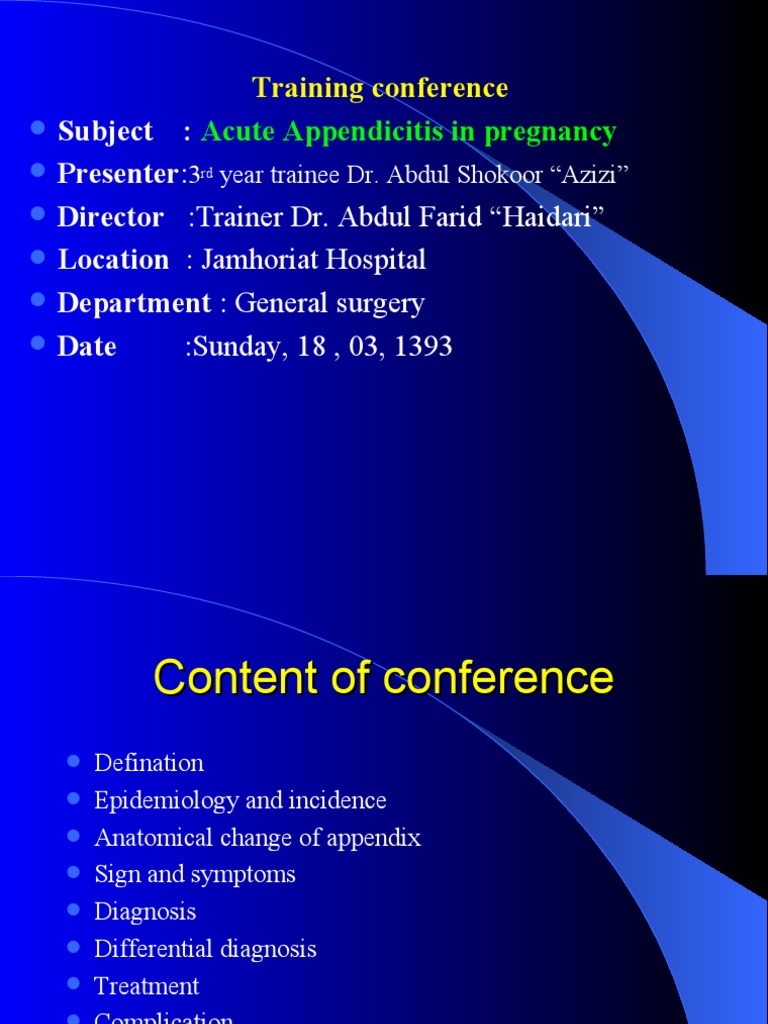 Acute Appendicitis in Pregnancy Overview | PDF | Pregnancy | Medicine