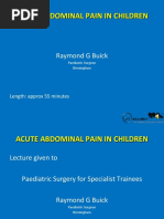 RCH Guidelines: Pediatric Abdominal Pain | PDF | Pain | Constipation